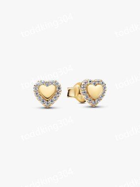 Heart Halo Stud Earrings